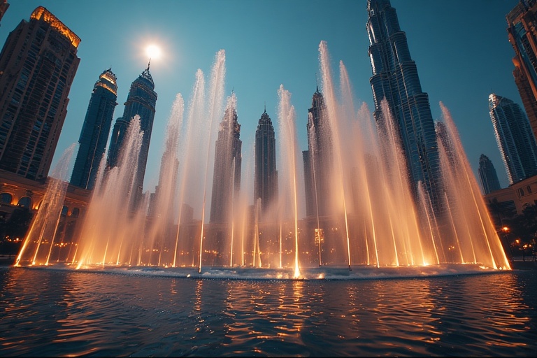 Dubai Mall Fountain Show during Dubai tour